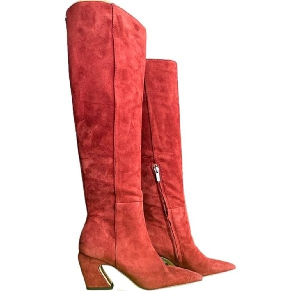 NIB Sam Edelman Sulema Book Brick Suede Knee High Size 5